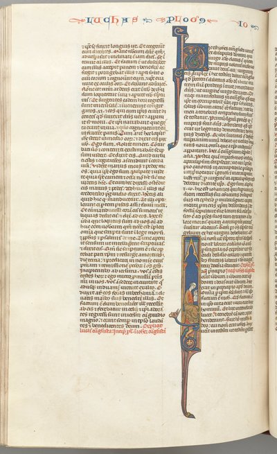 Fol. 425v, Juan, inicial historiada I, Juan sentado escribiendo, c. 1275-1300 de Unbekannt