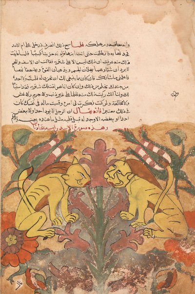 Folio de un Kalila wa Dimna, siglo XVIII de Unbekannt