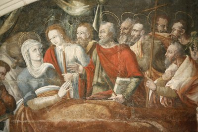 Abadía de Fontevraud sala capitular pintura: muerte de María (detalle) por Thomas Pot alrededor de 1563, Fontevraud, Francia de Unbekannt