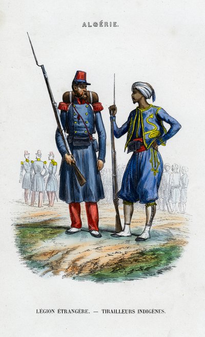 Legionario extranjero y tirador nativo, Ejército Francés en Argelia de Unbekannt