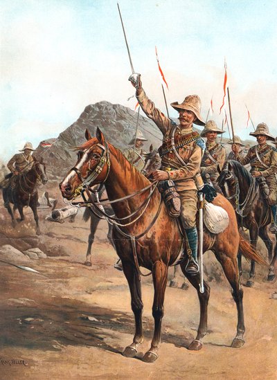 ¡Formen, No 2! ¡Formen!, lanceros británicos en la Batalla de Omdurman, Sudán, 1898 de Unbekannt