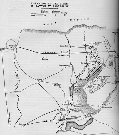 Formación de las Líneas de Batalla de Austerlitz, 1884 de Unbekannt
