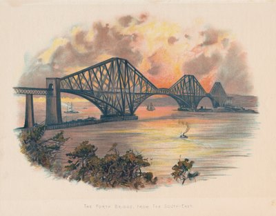 Puente Ferroviario de Forth desde el sureste, Escocia, c. 1895 de Unbekannt