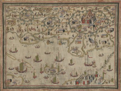 Forts Zeelandia y Provintia y la ciudad de Tainan de Unbekannt