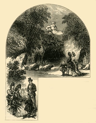 Fuente en los Jardines de Surrey, c. 1878 de Unbekannt