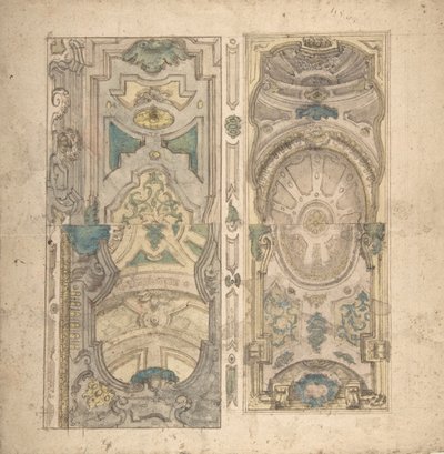 Cuatro diseños alternativos para una bóveda, 1700-1780 de Unbekannt