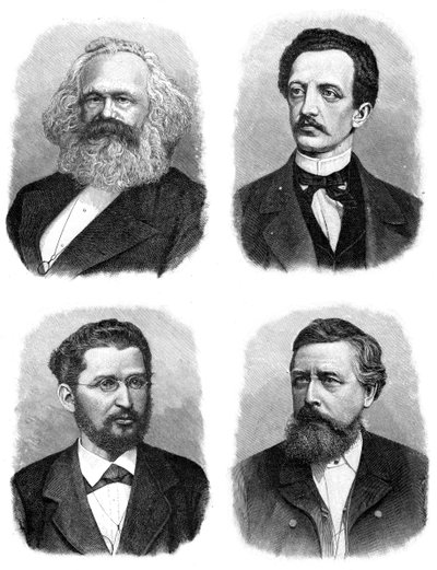 Cuatro socialistas alemanes, 1903 de Unbekannt