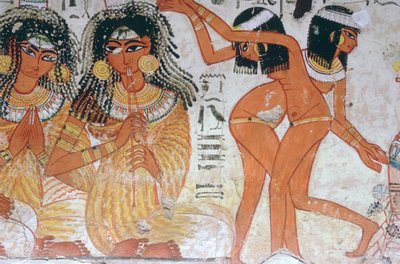 Fragmento de pintura mural de la tumba de Nebamun, Tebas, Egipto, XVIII Dinastía, c. 1350 a.C. de Unbekannt