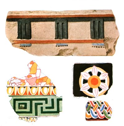 Fragmentos de decoración de Delos, Grecia, 1928 de Unbekannt