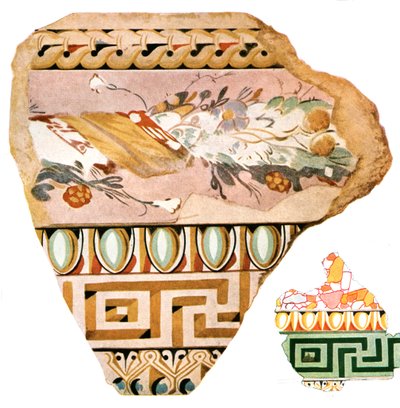 Fragmentos de decoración de Delos, Grecia, 1928 de Unbekannt