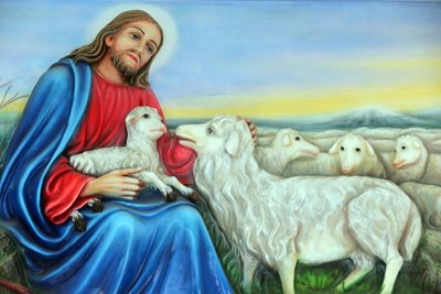 Misioneros franciscanos de la iglesia de María. Jesús, el buen pastor. Pintura. Ciudad Ho Chi Minh. Vietnam de Unbekannt