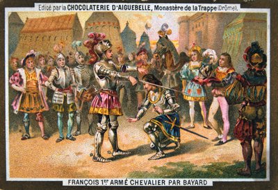 Francisco I crea caballero en Bayard, 1515, siglo XIX de Unbekannt