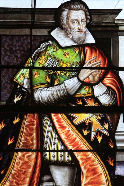 François de la Grange. Detalle de la vidriera de la Asunción de la Virgen, Bourges, Francia de Unbekannt