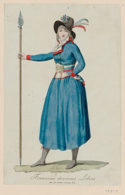 Francesas convertidas en libres. La Marcha de las Mujeres a Versalles, 5 de octubre de 1789, 1789 de Unbekannt