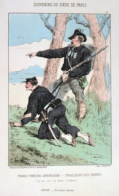 Francotiradores Arronssohn - Tiradores de los Ternes, Sitio de París, 1870-1871 de Unbekannt