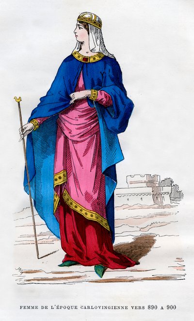Mujer franca de la época de los carolingios, 890-900, 1882-1884 de Unbekannt