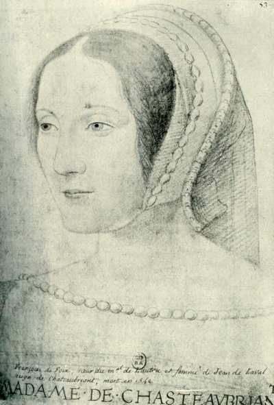 Françoise de Foix, Condesa de Châteaubriant, principios del siglo XVI, 1907 de Unbekannt