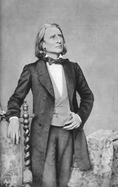 Franz Liszt, compositor, pianista, director y profesor húngaro del siglo XIX de Unbekannt
