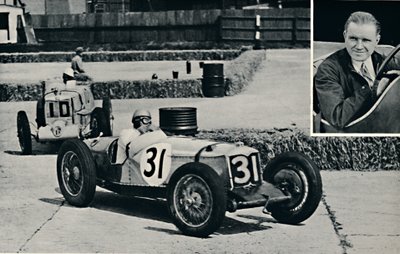 Freddie Dixon Riley en Brooklands, 1937 de Unbekannt
