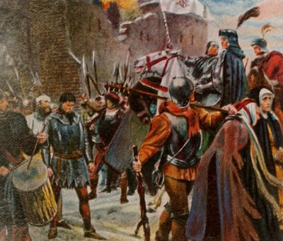 Federico I, Margrave de Brandeburgo, derriba a los Quitzows, 1414, 1936 de Unbekannt