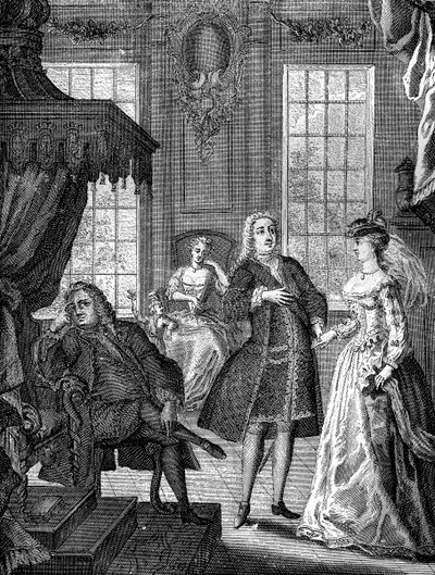 Federico Príncipe de Gales y la Princesa Augusta de Sajonia-Gotha, 1736 de Unbekannt