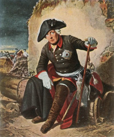 Federico el Grande después de la batalla de Kolín, 18 de junio de 1757, 1936 de Unbekannt