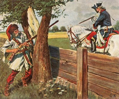Federico el Grande escapa del peligro gracias a su rápida astucia, 1758 de Unbekannt