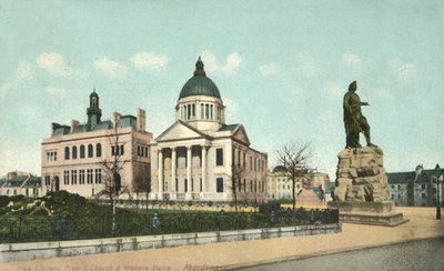 Biblioteca Libre Iglesia Libre S y Estatua de Wallace - Aberdeen de Unbekannt