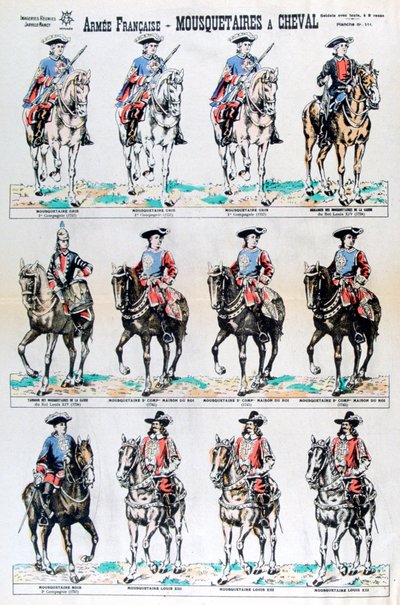 Ejército francés, mosqueteros montados, siglo XVII de Unbekannt