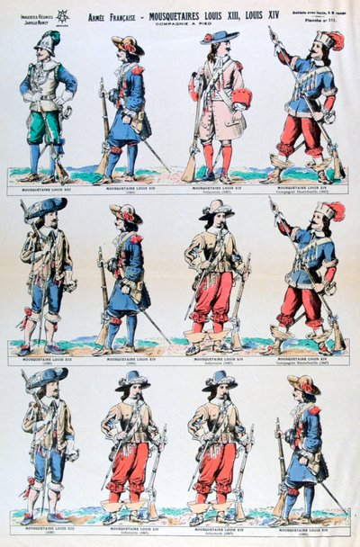 Ejército francés, mosqueteros de Luis XIII y Luis XIV de Unbekannt