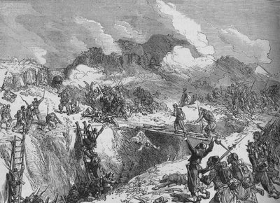 Ataque francés al Malakhoff, c1880 de Unbekannt