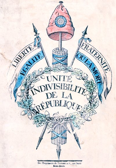 Revolución Francesa 1789: Emblema alegórico de la República de Unbekannt