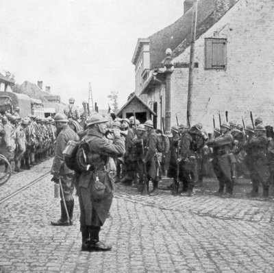Tropas francesas y belgas, Flandes, c1917 de Unbekannt