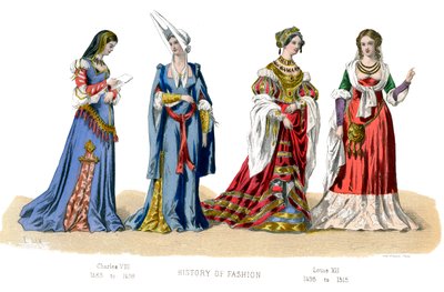 Traje francés: Carlos VIII, Luis XII, 1882 de Unbekannt