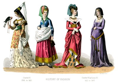 Traje francés: Carlos VI, Carlos VII, Luis XI, 1882 de Unbekannt