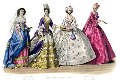 Traje francés: Luis XIV, Luis XV, 1882 de Unbekannt