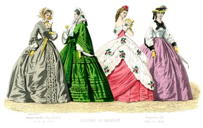 Traje francés: Segunda República, Napoleón III, 1882 de Unbekannt