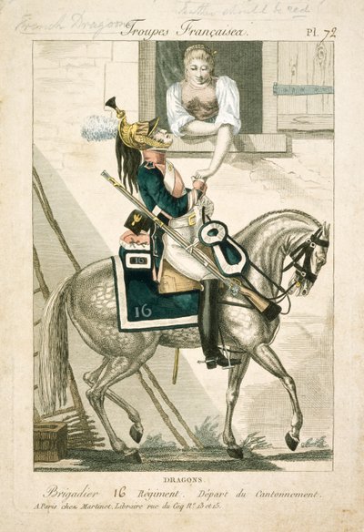Dragón francés de las Guerras Napoleónicas, principios del siglo XIX de Unbekannt
