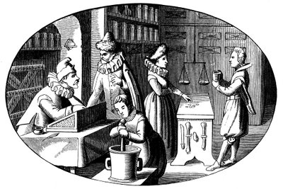Boticario y tendero francés, siglo XVI de Unbekannt