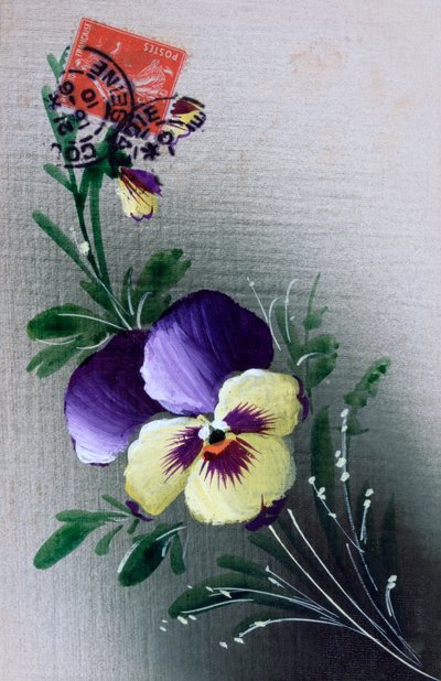 Postal de flores francesa, c. 1900 de Unbekannt