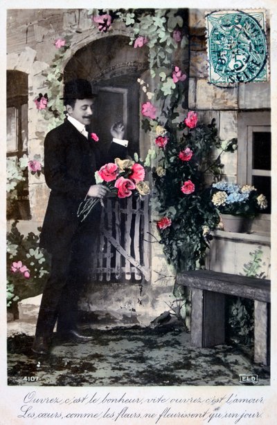 Postal romántica francesa, c. 1900 de Unbekannt