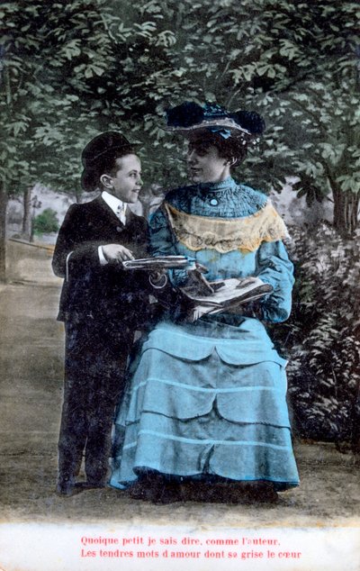 Tarjeta postal romántica francesa de Unbekannt