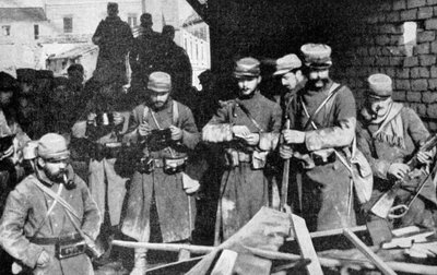 Soldados franceses en descanso en Champagne, Francia, Primera Guerra Mundial de Unbekannt