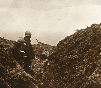 Soldados franceses en las trincheras, c. 1914-c. 1918 de Unbekannt