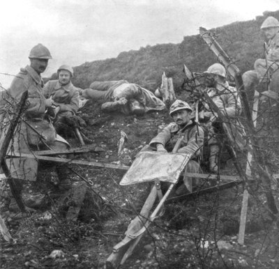 Tropas francesas después de la captura de Souchez, Pas-de-Calais, Francia, 28 de octubre de 1915 de Unbekannt