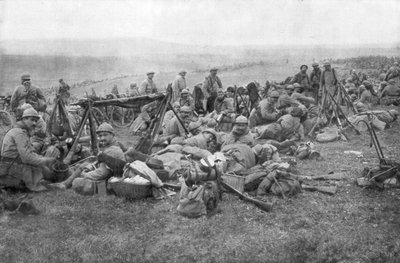 Tropas francesas en descanso, Verdún, Francia, 1916 de Unbekannt