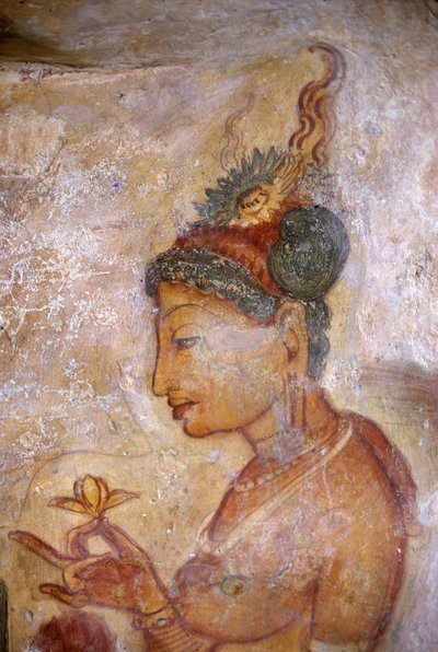 Fresco/Damas de Sigiriya/Sri Lanka de Unbekannt