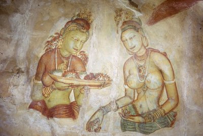 Fresco/Damas de Sigiriya/Sri Lanka de Unbekannt