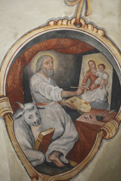 Fresco en la iglesia de Maglie: San Lucas pintando, Maglie, Italia de Unbekannt
