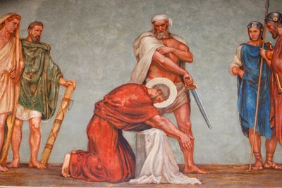 Fresco en la iglesia de San Pablo: Martirio de San Pablo, Lyon, Francia de Unbekannt